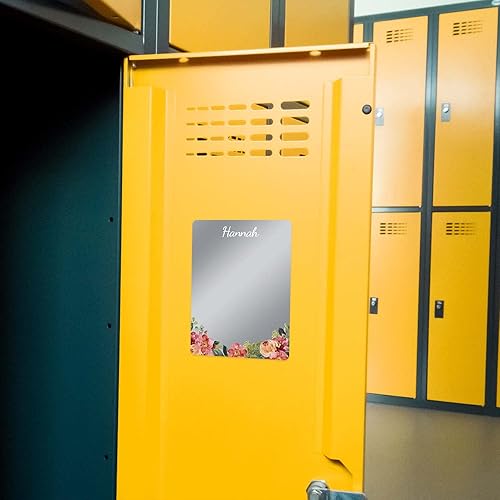 Miniatura 4 de Gotcha Covered Notebooks Espejo floral brillante personalizado, 5 x 7 pulgadas, accesorio personalizado para casillero escolar, decoración de flores