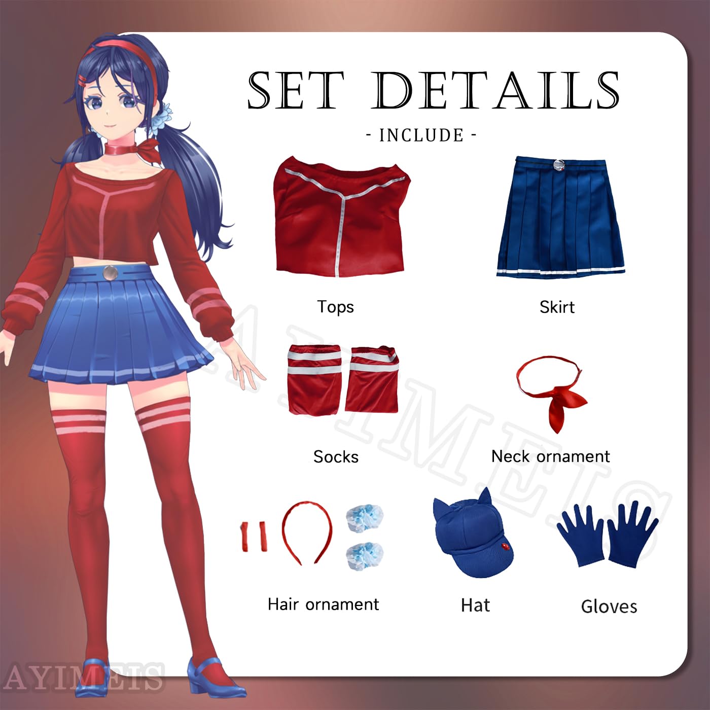 MiSide Mita Cosplay Costume Completo con Parrucca MiSide Cosplay Outfit Cappello Mita JK Uniforme Natale Halloween Carnevale Party Stage Performance Costume XS-3XL