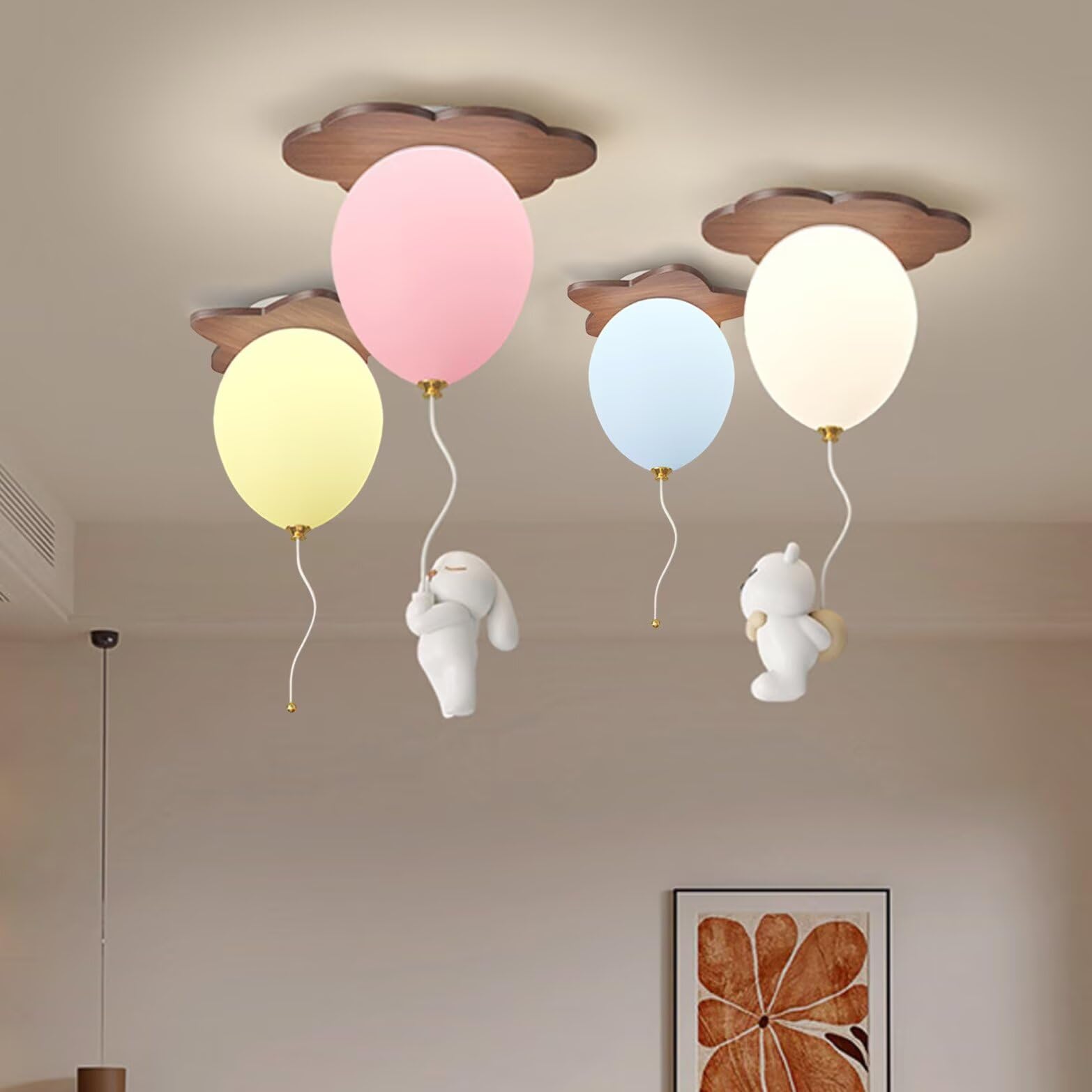 Cute Cartoon Pendant Creative Balloon Ceiling Light Children's Room Chandelier Ceiling Lamp Fixture For Boys Or Girls Bedroom