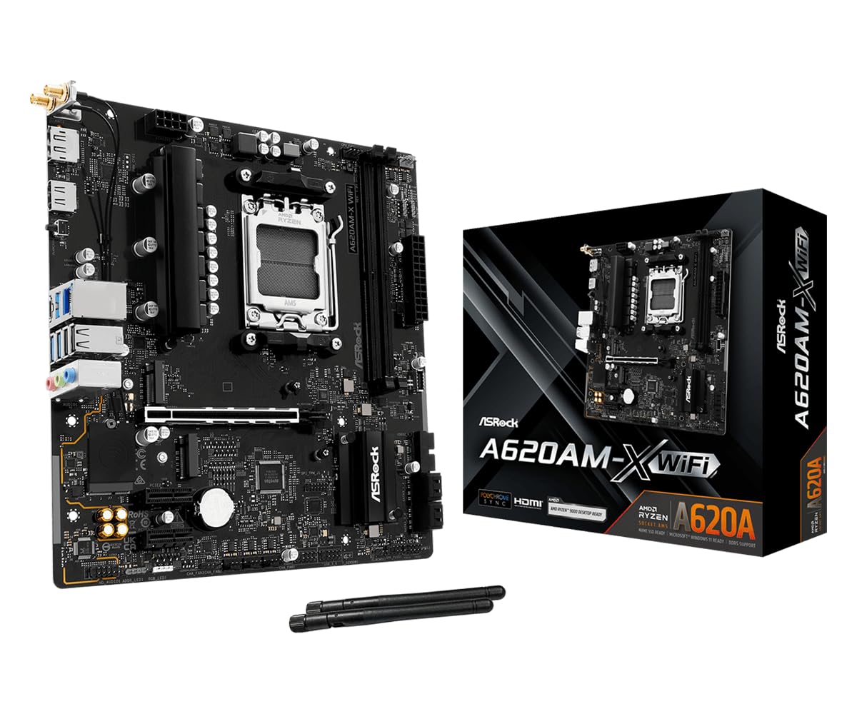Amazon.com: ASRock A620AM-X WiFi Micro-ATX Motherboard | AMD AM5