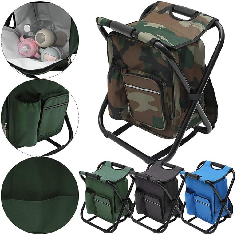 Jinmoioy バックパックチェア 椅子付きリュック折りたたみチェア付 座れるリュック 防水保温保冷パック 耐荷重150kg 多機能 持ち運び キャンプ 椅子 おしゃれ お釣り 登山 ハイキング