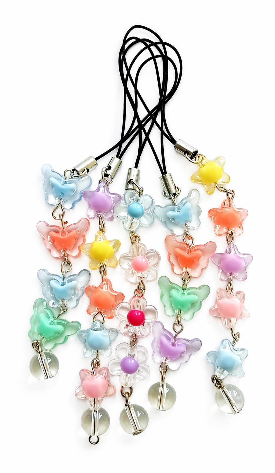 Cute Pastel Phone Charm for Mobile, School Bag ,Backpack And Handbag Accessory For Women And Girls | Acrylic Butterfly, Flower & Star Bead Mobile Hanging Charm |Cute Kawaii Phone | Keychain & Zipper Charm for Girls, Women & Teens-image-15