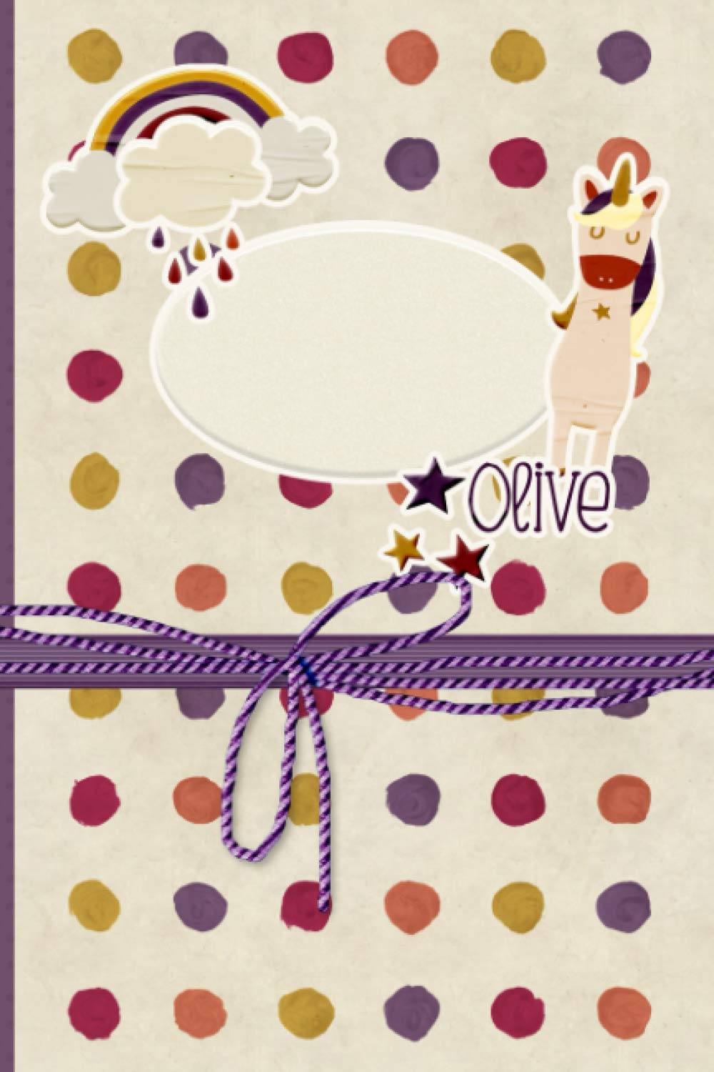 Olive: Unicorn Notebook Journal Gift for Girls named Olive