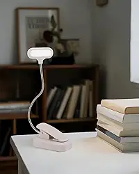 Luz de LED para leitura na cama, luz de leitura flexível com clipe para trabalhar e estudar branca LCC2385-01