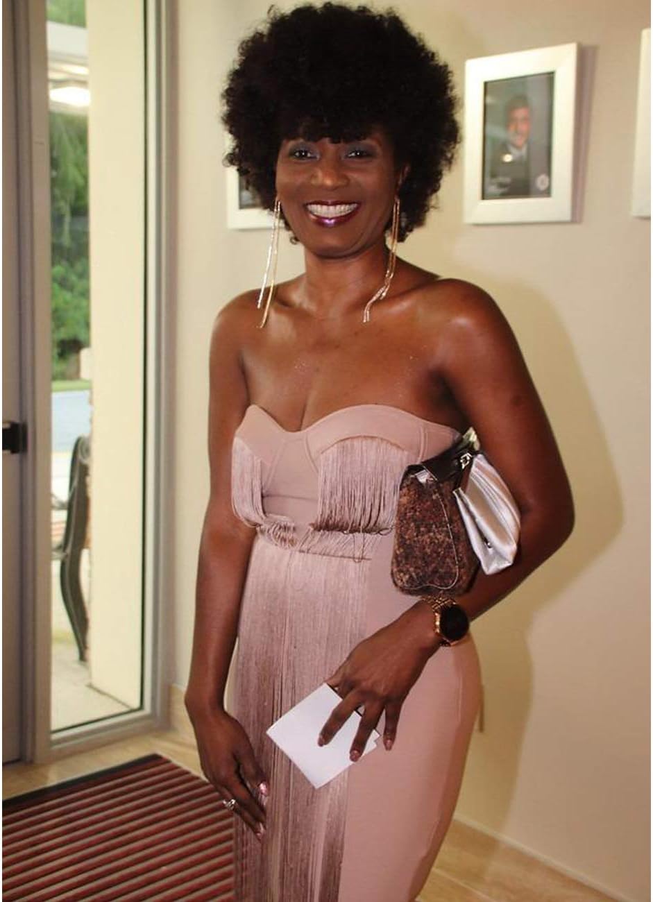 UONBOX Women's Strapless Elegant Tassel Tube Dress Bodycon Party Bandage Dress - Image 3