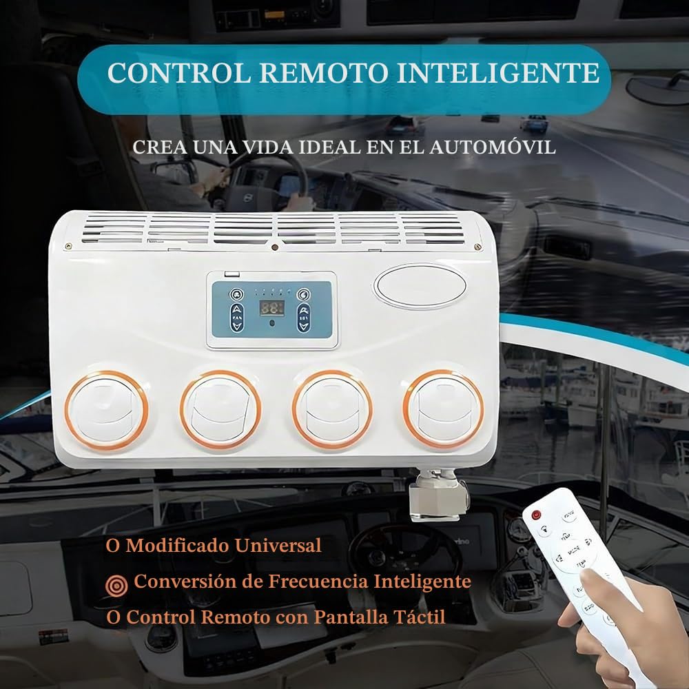 Aire acondicionado portátil y enfriador para vehículos y caravanas, fácil instalación con bajo ruido, ideal para viajes y camping