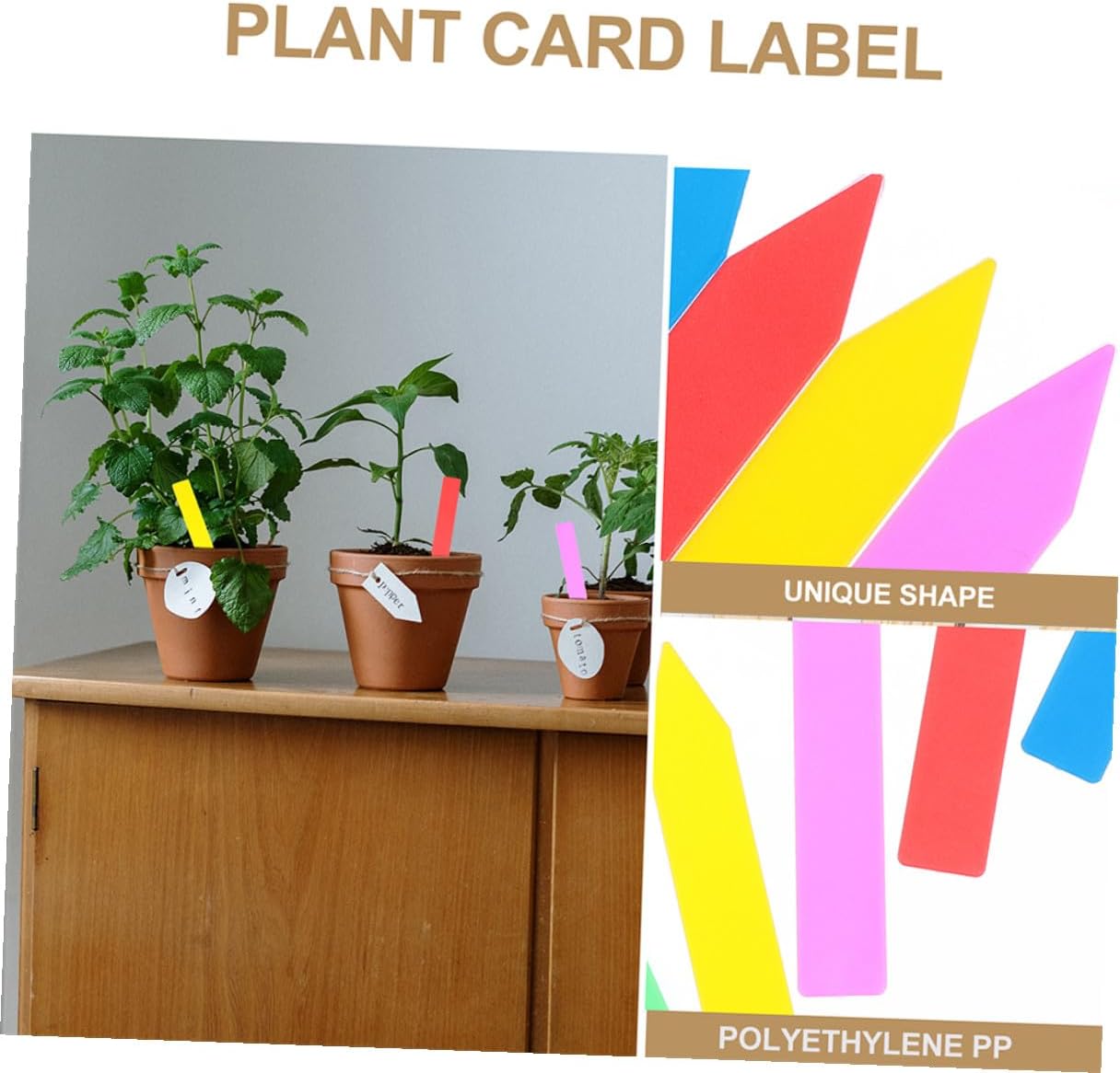 600pcs Waterproof Plastic Garden Plant Labels Multi-Color Small Plant Markers 10x1.8cm Nursery Garden Stake Tags and Flower Seedlings