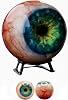 Hyper-Realistic Monster Eye Decor – 3D Eyeball Ornament with Stand, Creepy Realistic Eyeball Sculpture, Unique Horror Gift for Halloween, Gothic & Dark Home Decor Lovers (Green)