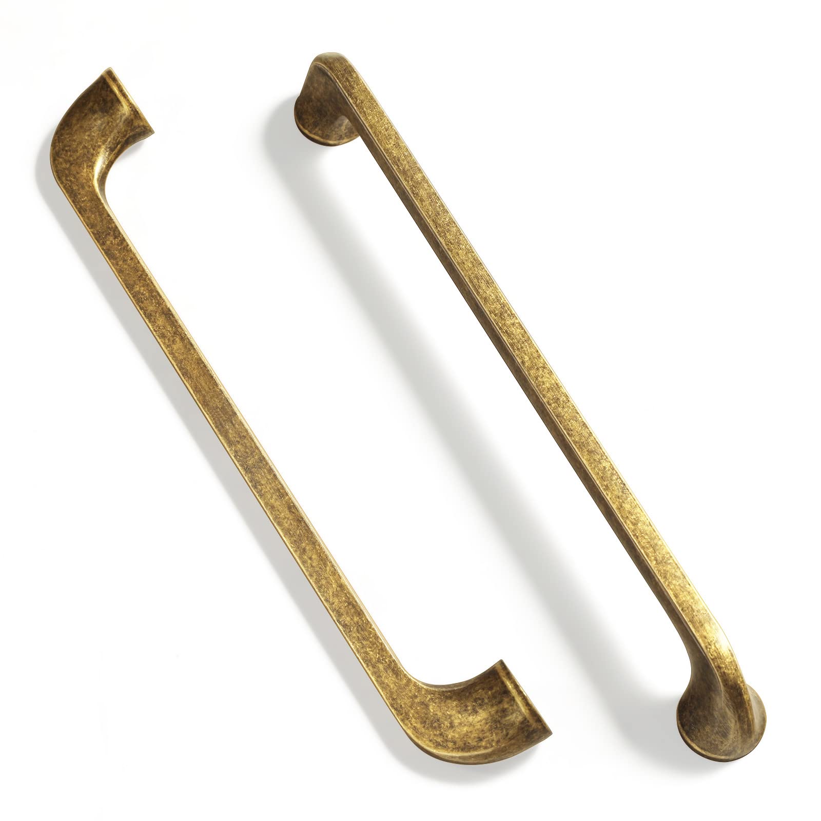 Goo-Ki 6 Pack Antique Brass 7.6-Inch(192mm) Center to Center Cabinet Handles Retro Drawer Pulls Vintage Kitchen Hardware Mid-Century Modern Dresser Bar Pulls Casual Luxury