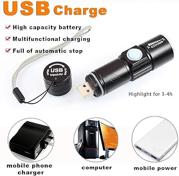 DARKBEAM UV 365nm Light Rechargeable Flashlight Blacklight Wood's Lamp Mini