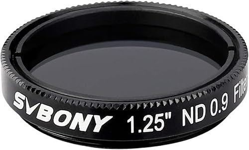 Miniatura 10 de SVBONY Filtro de telescopio SV139 Filtro de luna 0.1 por ciento de transmisión 1.25 pulgadas ND1000 Filtro de densidad nutritiva para telescopio