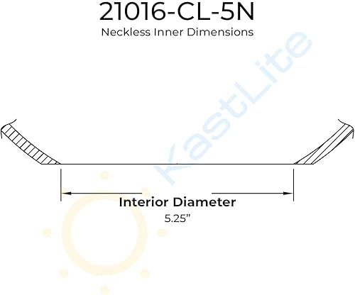 Miniatura 2 de KastLite Globo de poste de acrílico prismático transparente de 16 pulgadas  Textura prismática con apertura sin cuello de 5.25 pulgadas  Fabricado