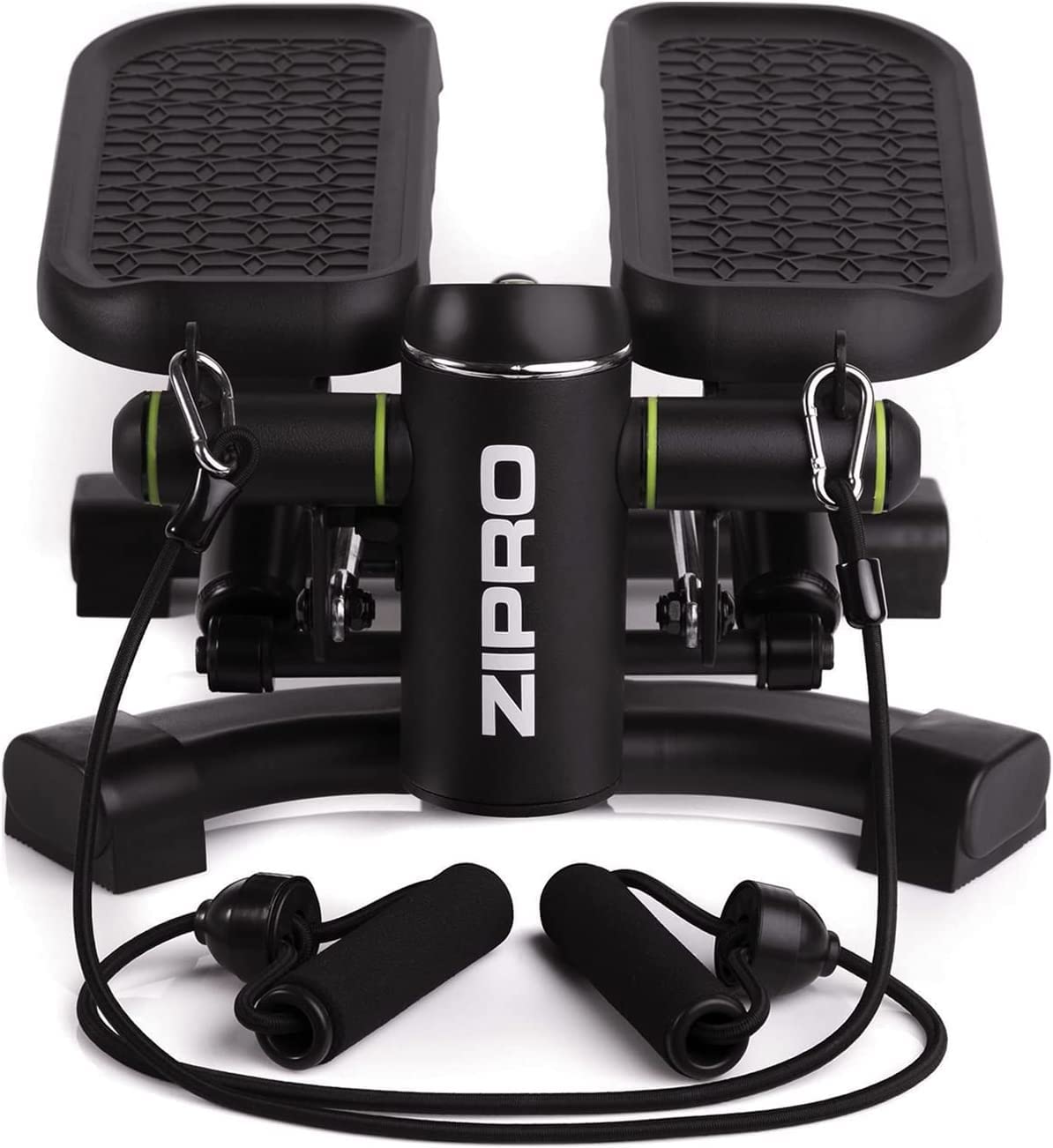 Zipro Roam Stepper Mini Fitness con computer LCD di allenamento con molte funzioni, per la casa, lo swingstepper per l'allenamento delle gambe e dei Pozidriv senza usura, Nero