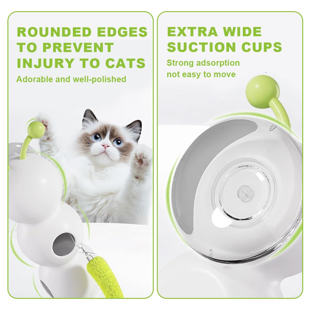 Jouet pour Chat Chenille, Smart Motion Jouet Chat Interactif Rechargeable par USB, Jouets pour Chats Mouvement de Ver, Amusant et Engageant Jeu pour Chat avec Ventouse pour Jouer, Exercice