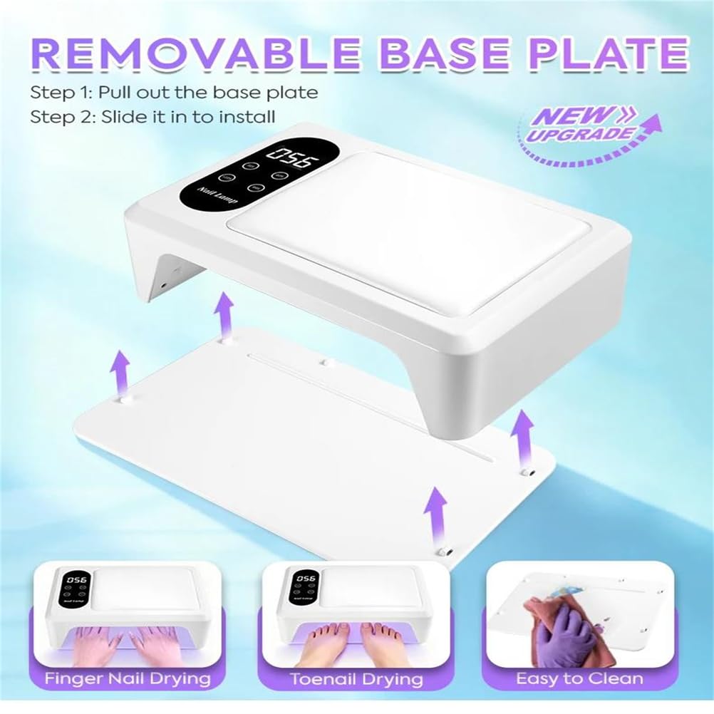Asciugatrice per Unghie 96 LED Lampada LED UV per Unghie Smalto per Unghie Lampada per Manicure con rilevamento Intelligente Grande Spazio per Salone