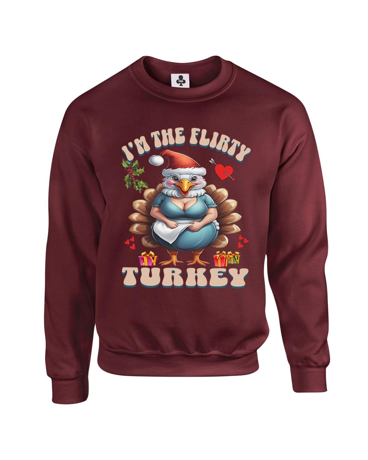 Taylor Brown Unisex Maroon I'm The Filthy Turkey, Meme Novelty Silly Weird Humour Comedy Xmas Christmas Festive Funny Adults Sweatshirt Jumper