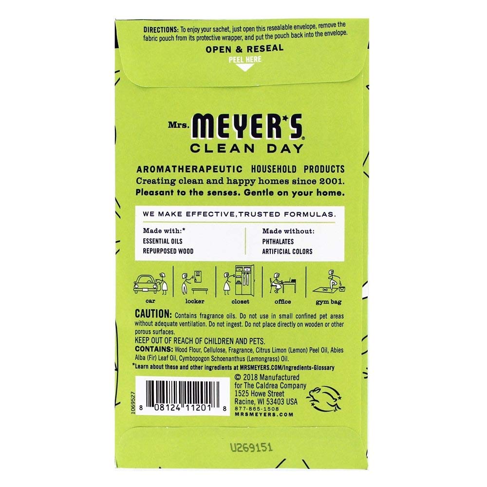 Mrs. Meyer's Scent Sachets, Lemon Verbena, 1 CT