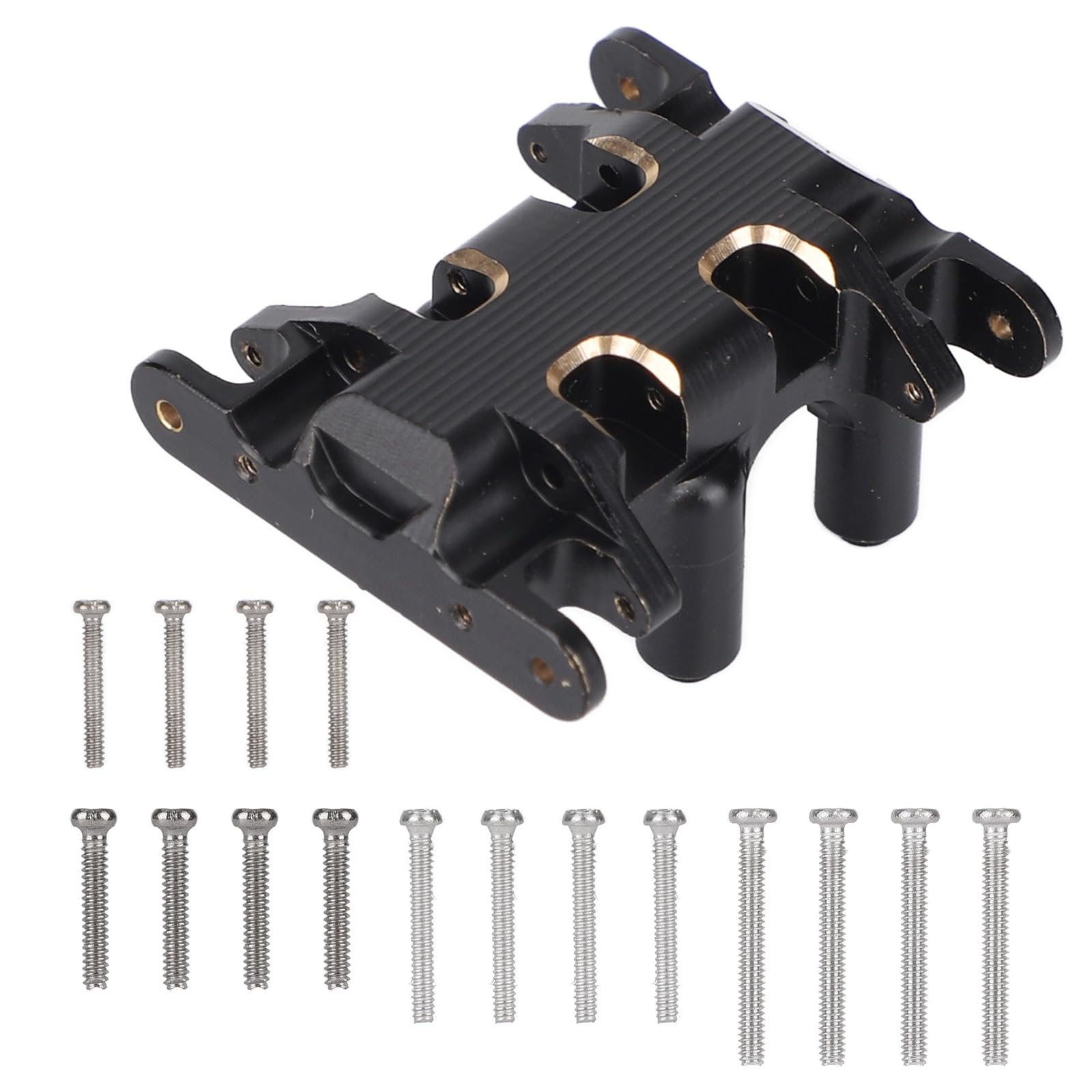 Penitue Brass Skid Plate for 1/30 Axial SCX30, Heavy-Duty Black Coating Chassis Accessories Counterweight for RC Crawler Upgrade