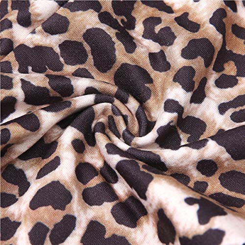 ELSANI Toddler Girls Ruffle Leggings Leopard Printed Flare Pants Bell Bottoms4