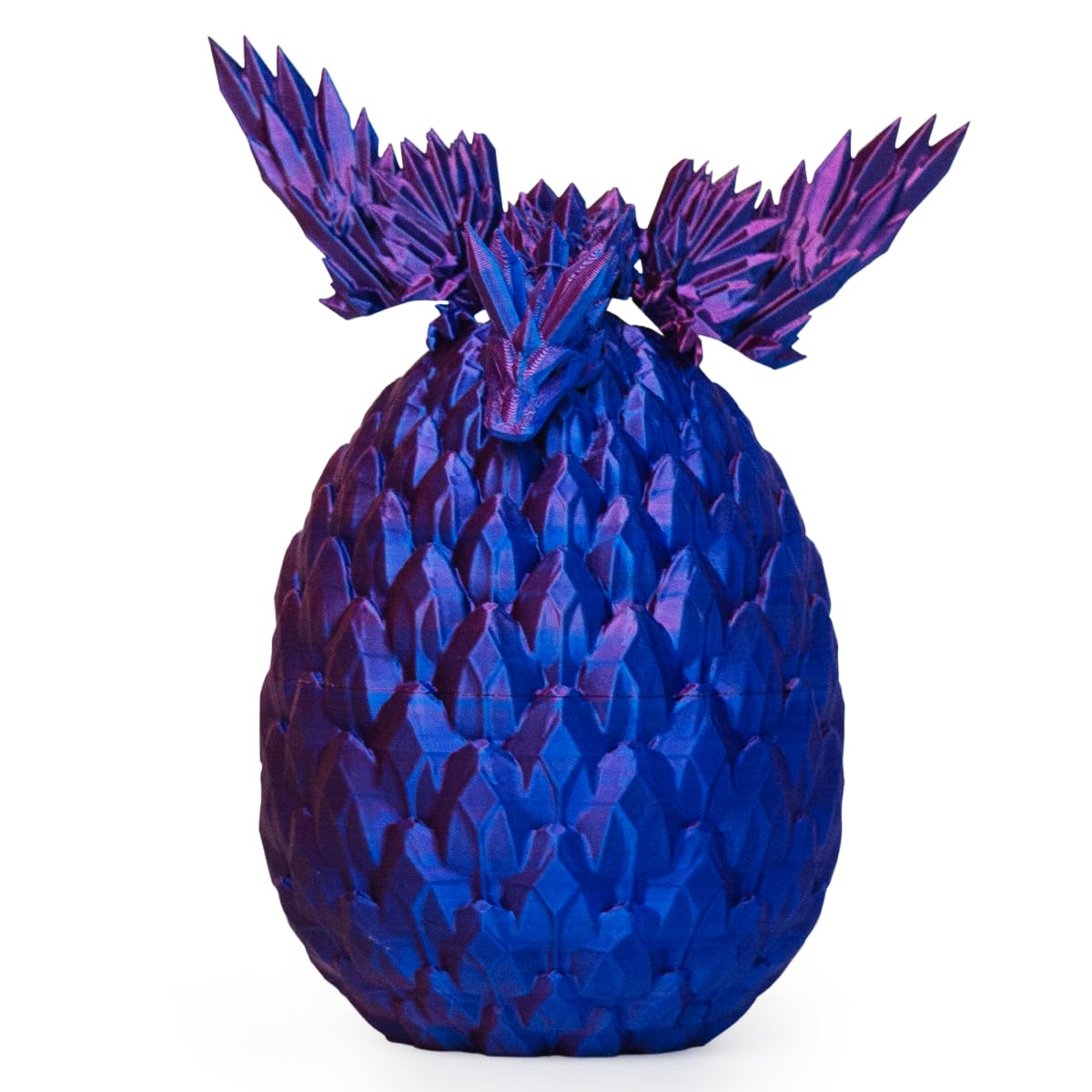 3D Printed Dragon Egg,Surprise Easter Basket Essentials with 12" Flexible Crystal Dragon Inside,Executive Desk Toys,Easter Basket Stuffers (