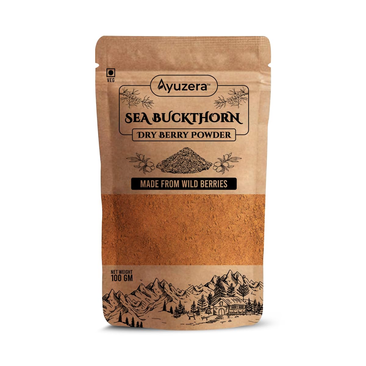 Ayuzera Himalayan Sea Buckthorn Berries Powder | Rich in Omega 3, 6, 7, 9 | Collagen, Fiber, Omegas, Vitamin C, Vitamin E | Dry Sea Buckthorn Powder (500, Grams) (B0DCW5N16H) Amazon Price History, Amazon Price Tracker