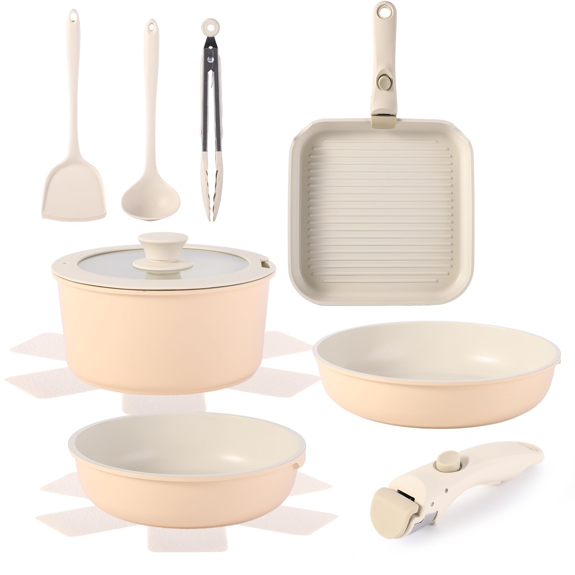 Price Drop: 12-Piece Nonstick Cookware Set with Detachable Handle
