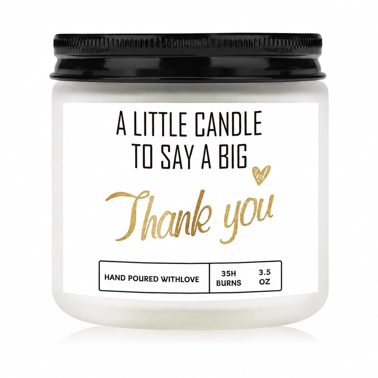 3.5oz Thank You Candle, Thank You Gifts, Lavender Scented Candle, Appreciation Gifts for Women, Teacher, Coworkers, Friend, Nurse, Boss, Christmas