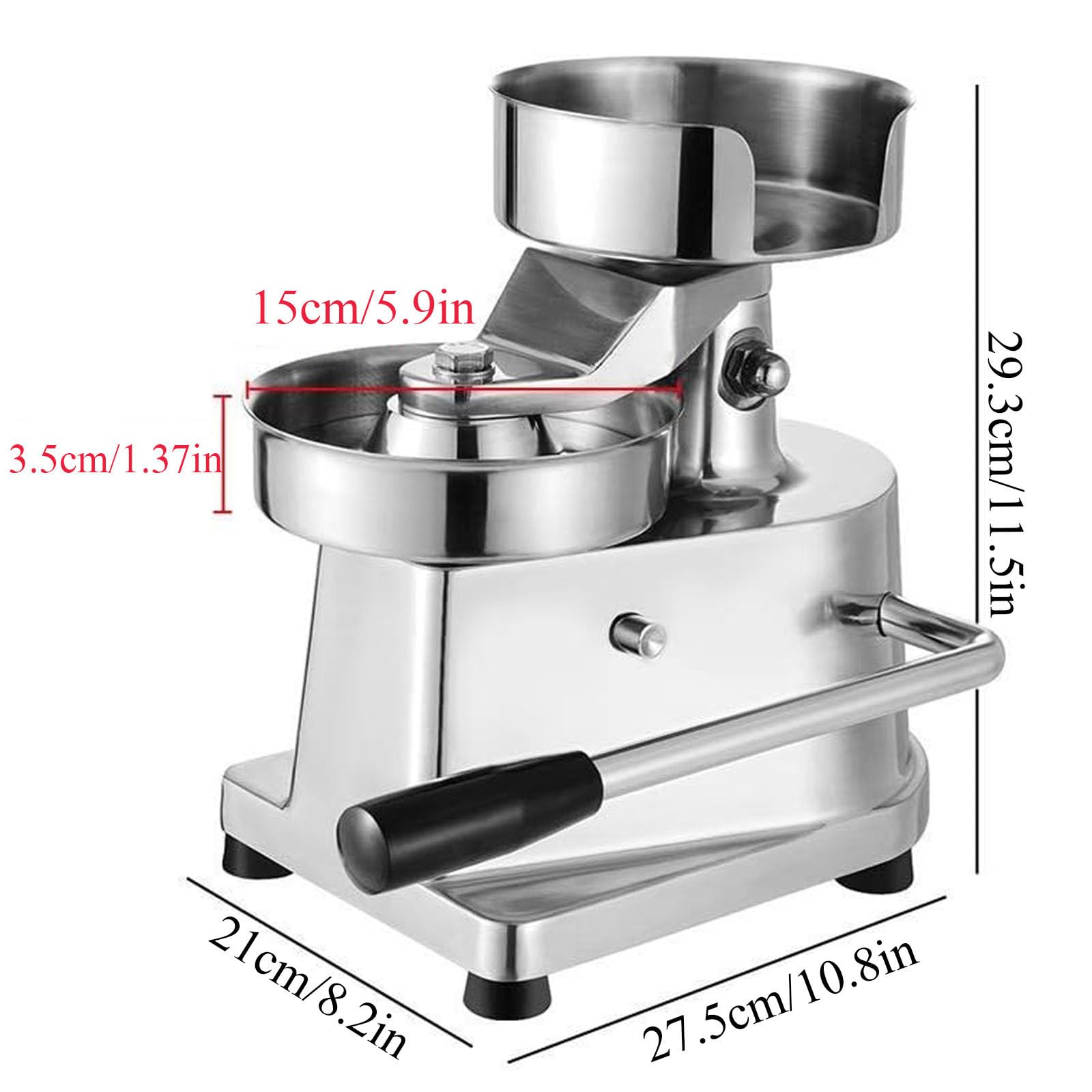 Robuste Hamburgerpresse, Edelstahl Patty Maker, kommerzielle Burgerpresse für perfekte hausgemachte Patties
