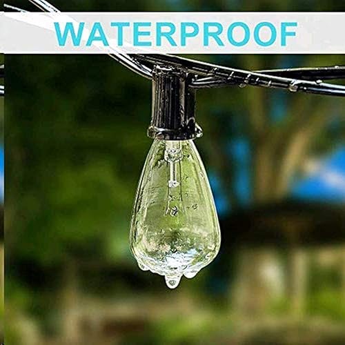 Miniatura 4 de Abeja Tira de luces para exteriores de 20 pies con 20 bombillas vintage (2 de repuesto), tira de luces ST40, resistente al agua, certificación UL