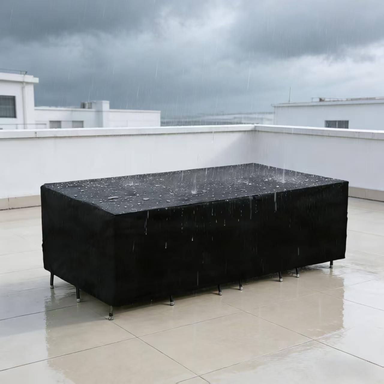 Extra Large Patio Furniture Cover Waterproof 94" L x 45" W x 35" H/240x115x90 cm Heavy Duty Oxford Rectangle Outdoor Sectional Sofa Cover for Outside Table and Chair Set