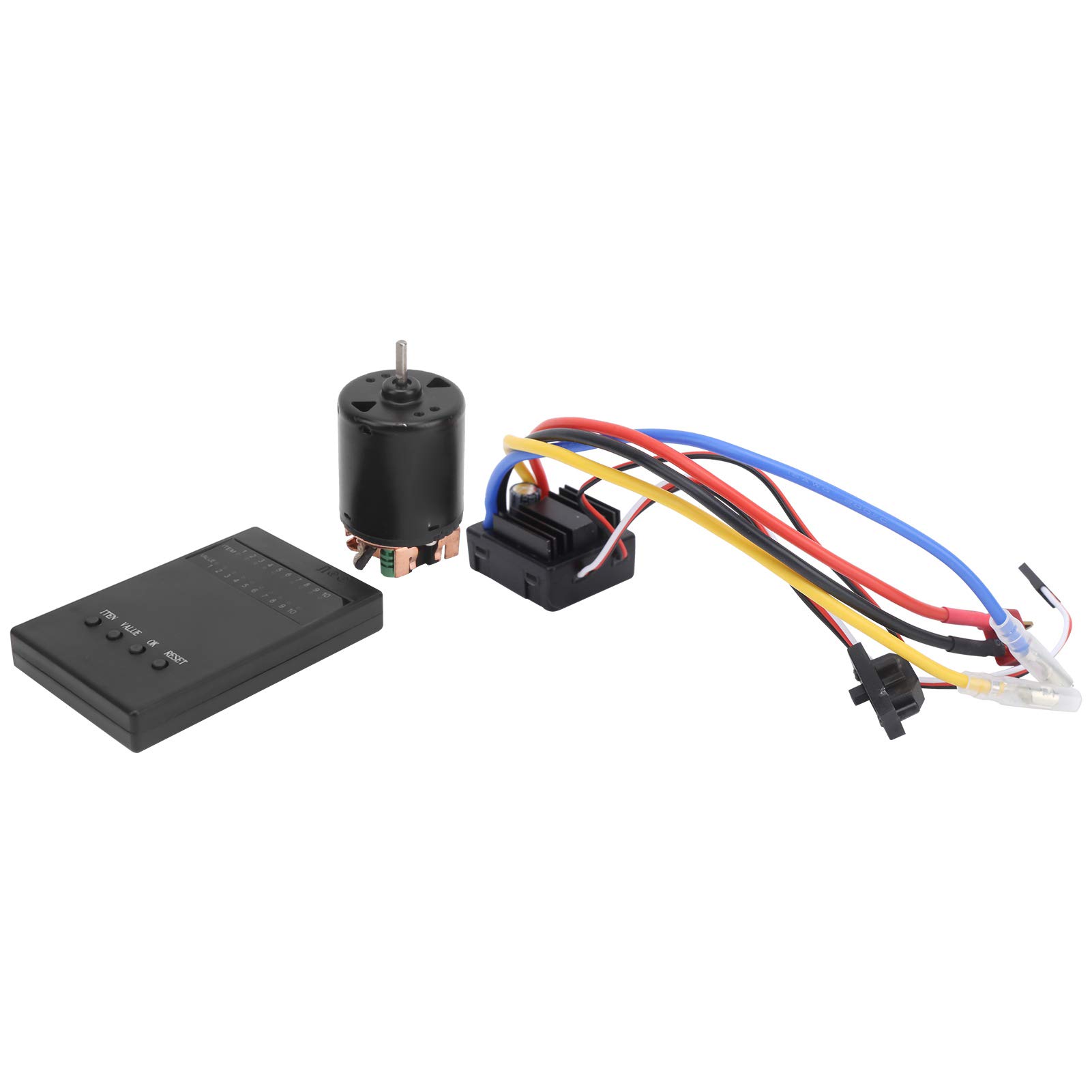RC akcesoria samochodowe HOBBYFANS szczotkowane 80A ESC + karta programowa + zestaw silników szczotkowych 35T do samochodu RC 1/8 1/10