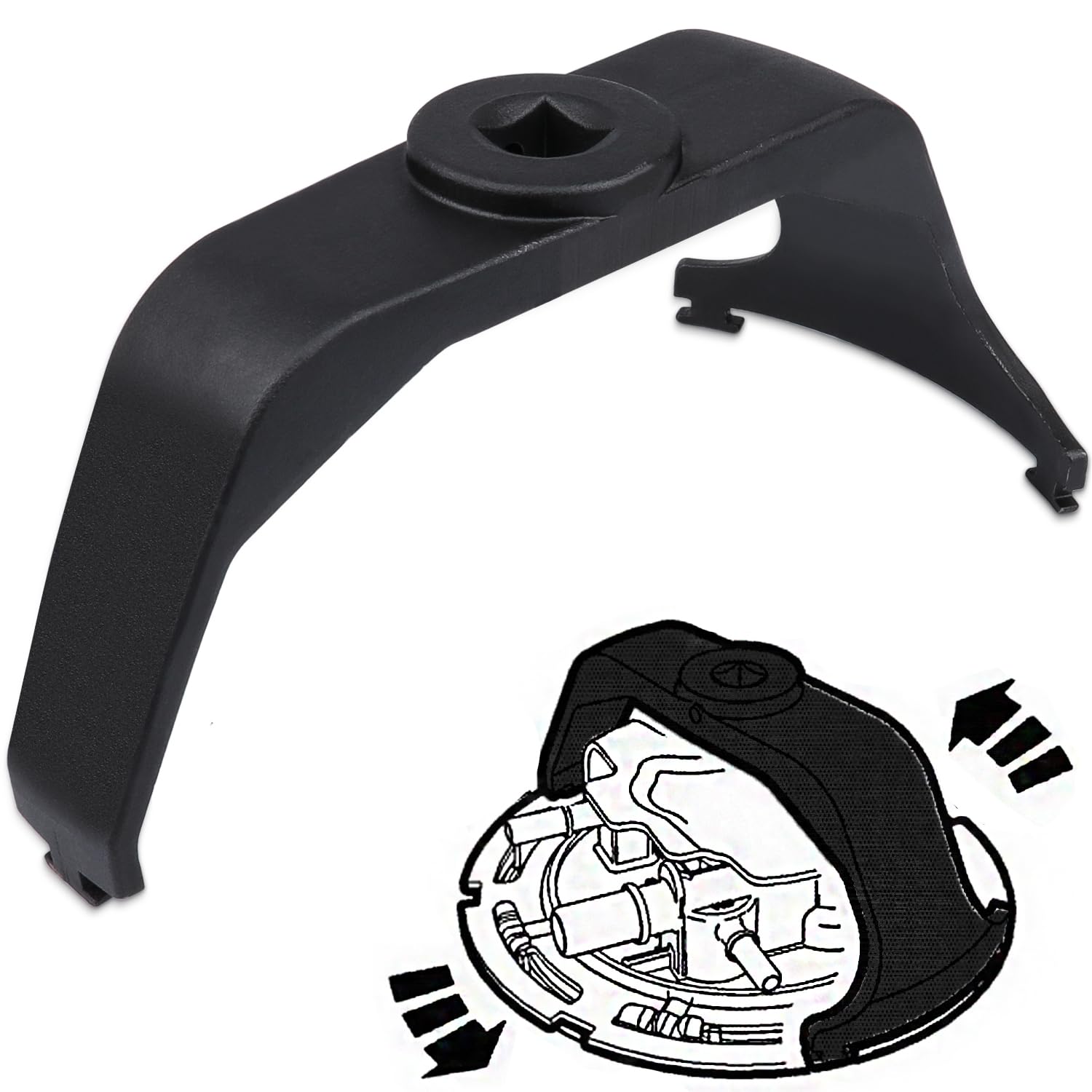 Yoursme Fuel Tank Lock Ring Tool Fuel Pump Senders Removal Installation Tool Compatible with Ford Chrysler Dodge Chevy BMW Benz Volvo Jeep Equivalent OEM 6599