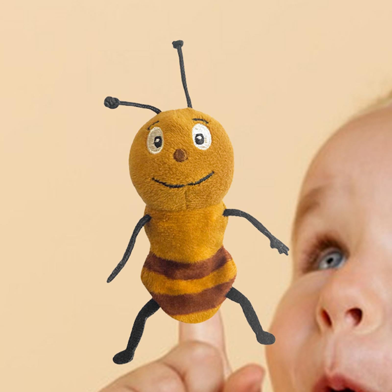 Marionnettes à Doigt Animaux - Papillon En Peluche Douce, Pour Tout-petits - Jouet Interactif Pour Spectacles Et Histoires