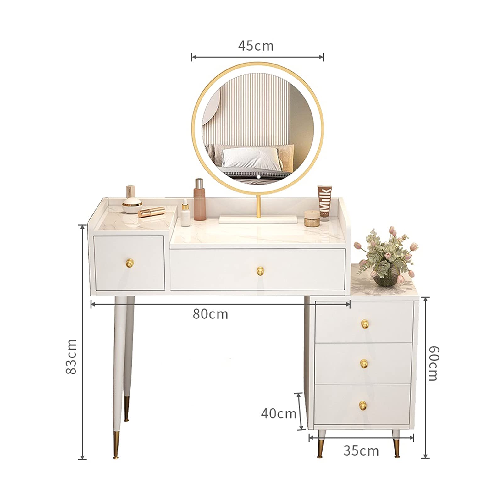 Amazon｜Dressing Table Dressing Table ?Makeup Desk with Mirror and