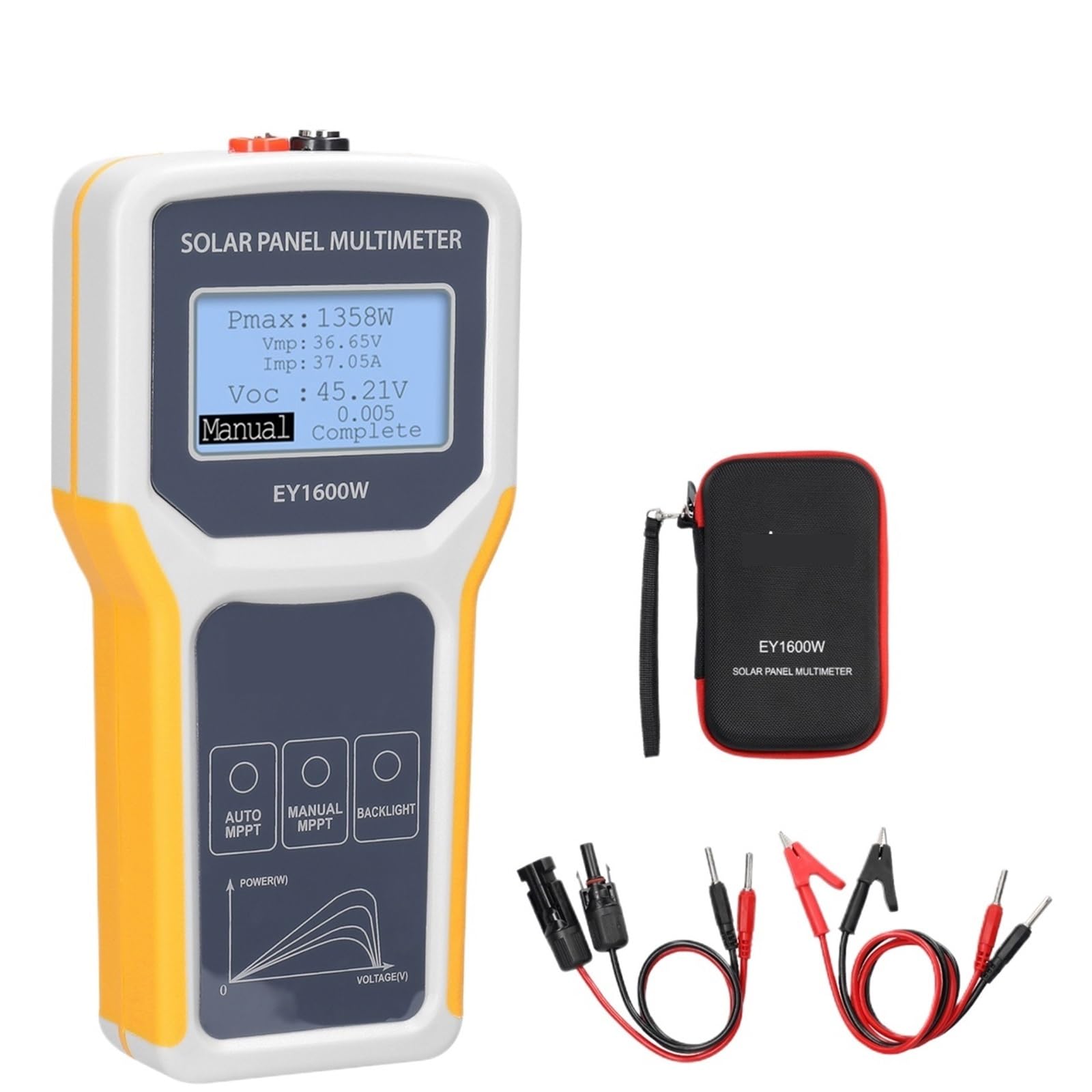 EY1600W/EY800W/EL400B panel fotowoltaiczny multimetr tester paneli słonecznych, tester MPPT, napięcie prądu, wiele metrów (EY1600W)