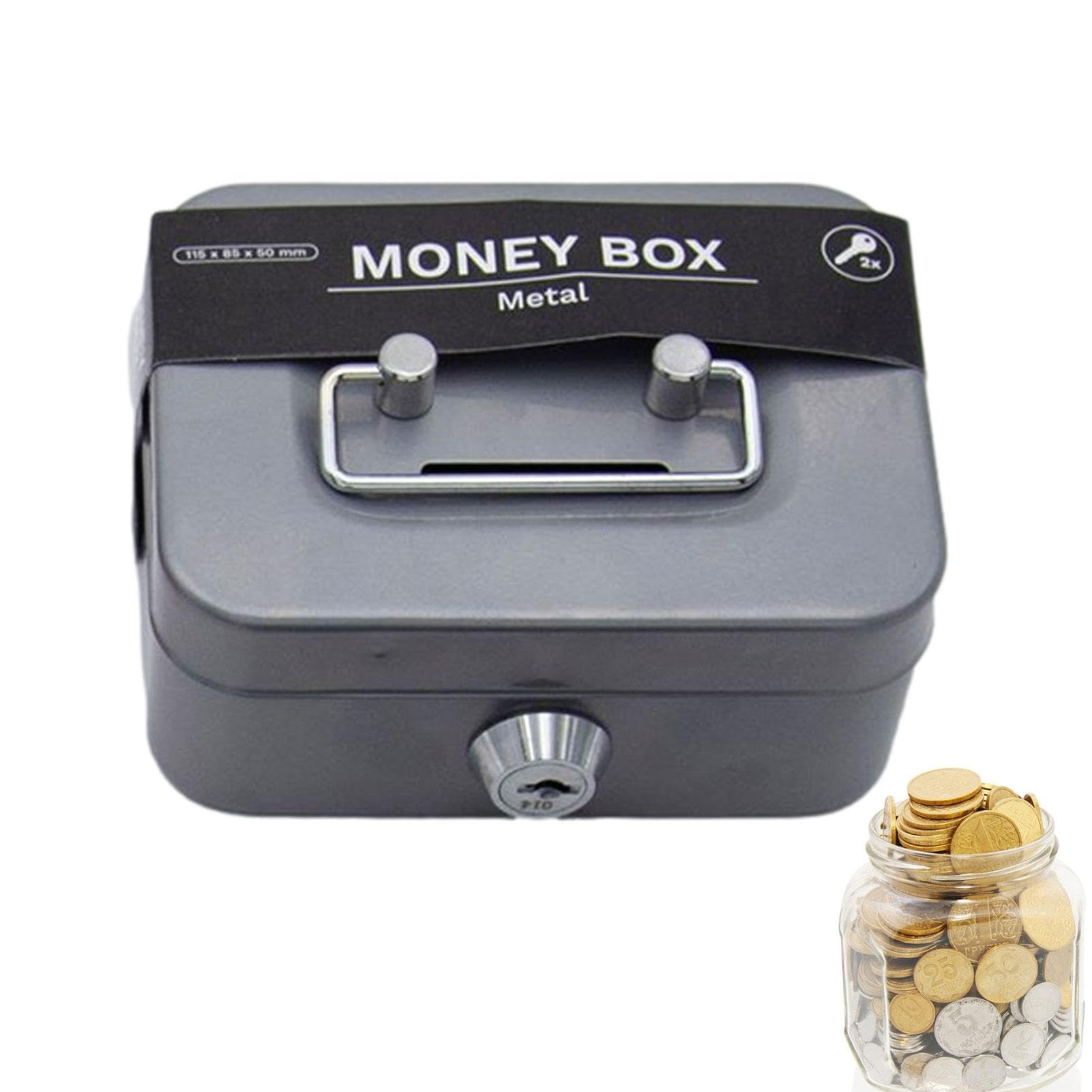 ヤマト金属　金庫　キャッシュボックス　レトロ　アンティーク　鍵付き レトロ・アンティーク手提げ金庫 YAMATO CASH BOX カギ付き