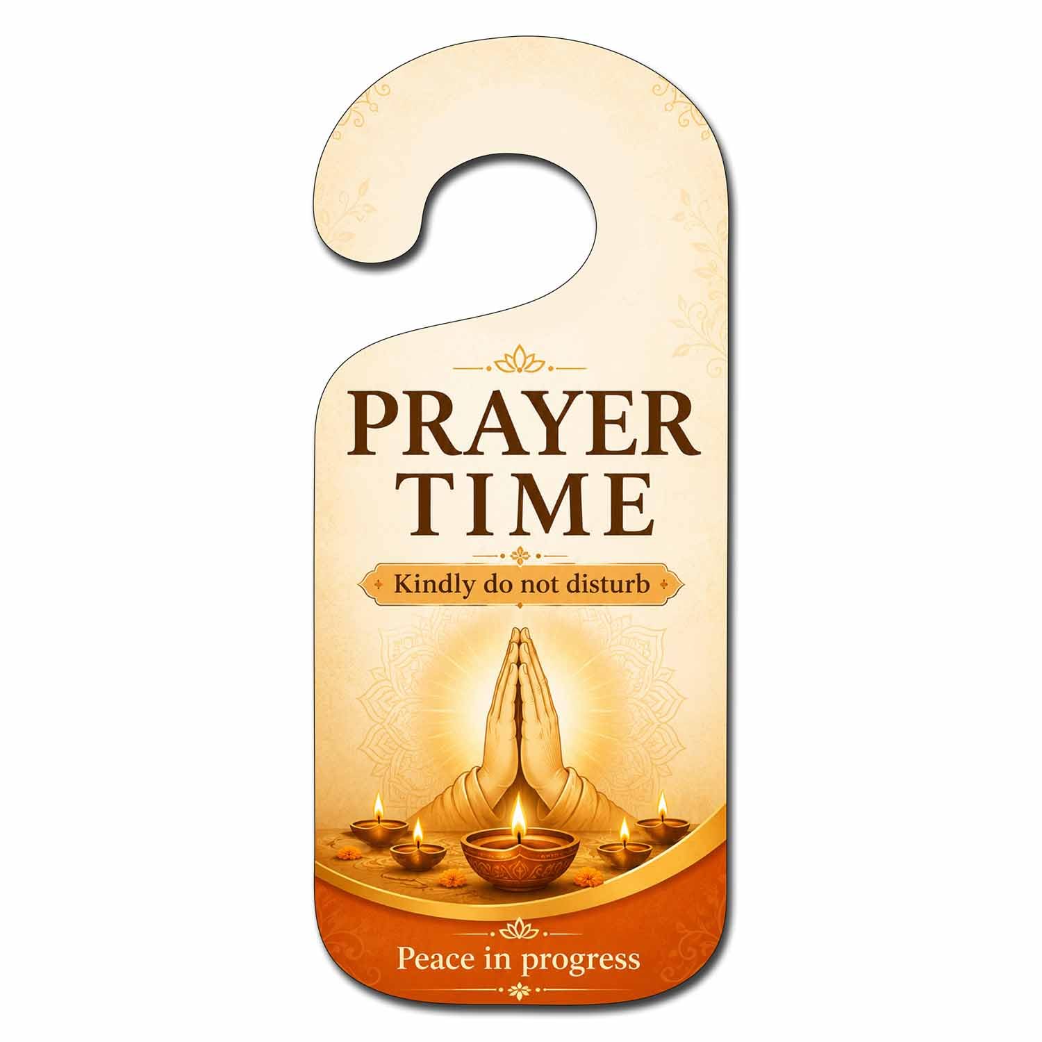 door sign hanger collection | mdf hanging door signs & door hanger sign | decorative door knob hanger for home, office, hotel, nursery, study room, spa, prayer room & work from home, prayer time