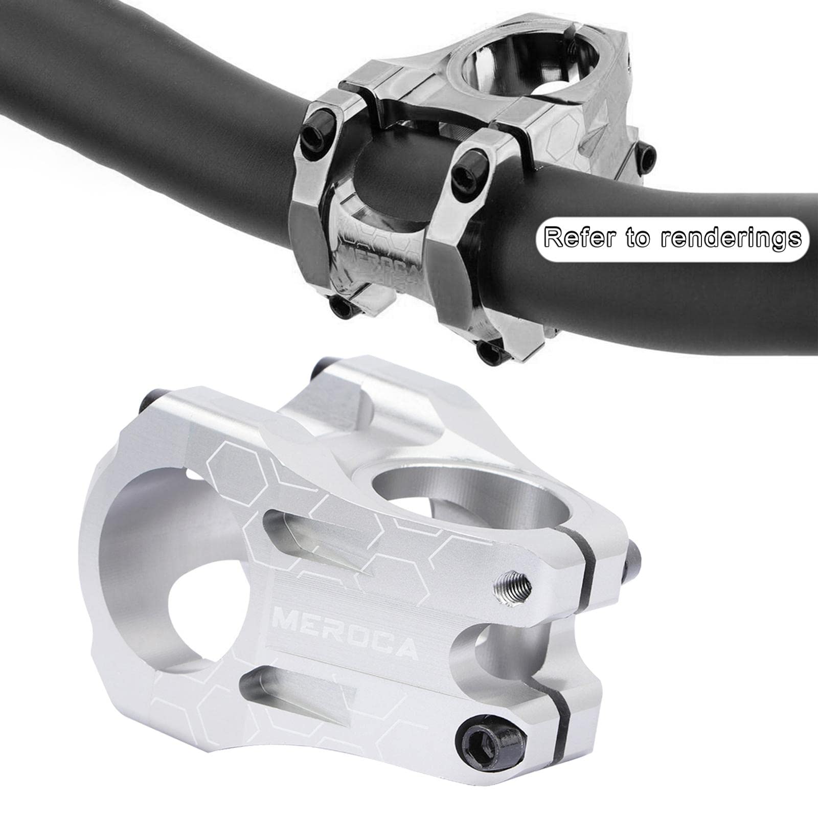 SM SunniMix Kurzer Mountainbike-Vorbau 31,8 mm Vorbau für Downhill-Fahrräder, Silber
