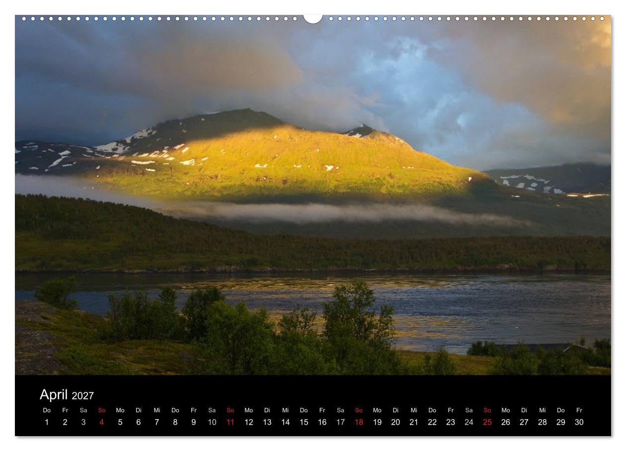 CALVENDO - Lichter des Nordens (Wandkalender 2027 DIN A2 quer), Monatskalender: Skandinaviens Lichterstimmungen