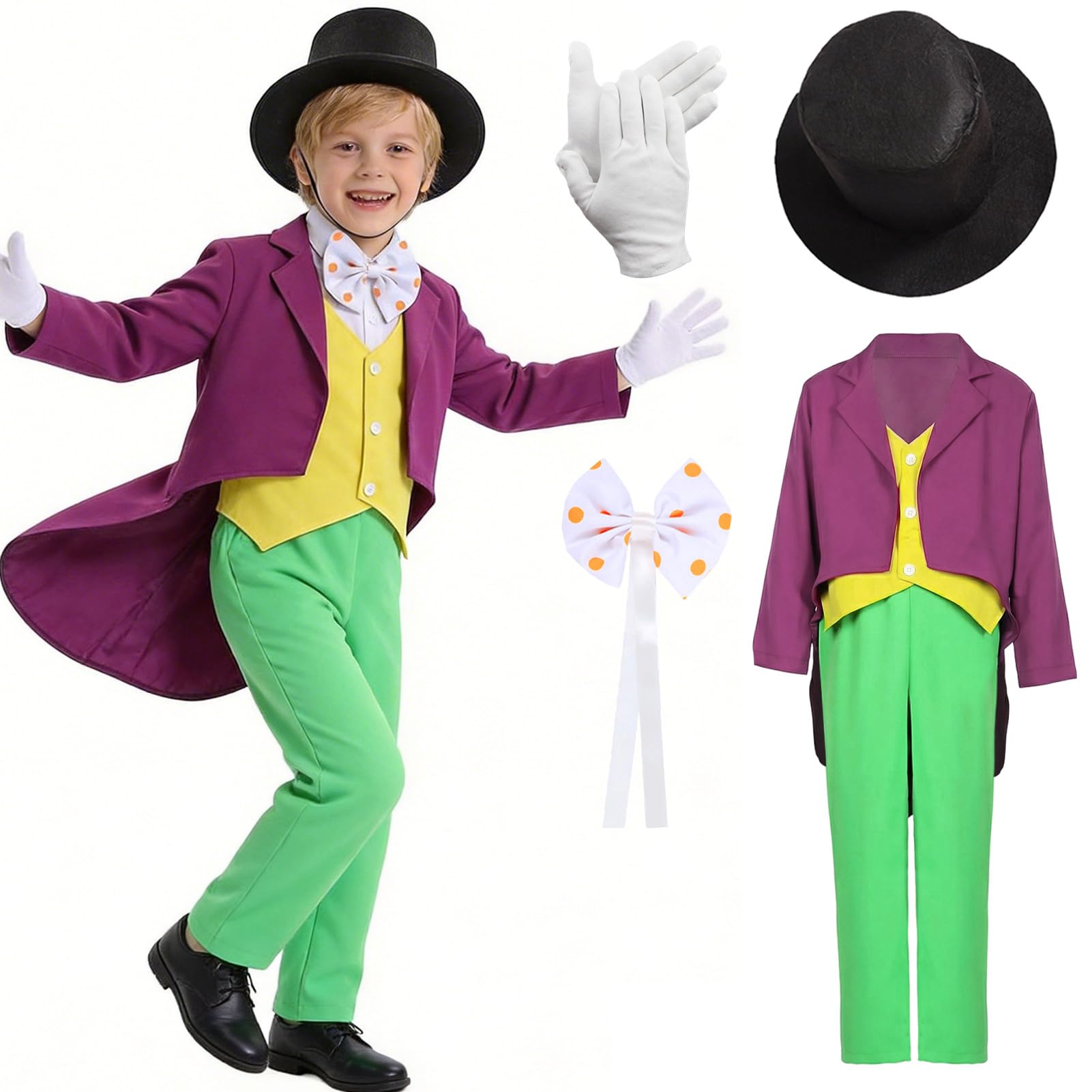 Crittygo Chocolate Factory Costume, World Book Day Costumes, Book Character Factory Workers Costume