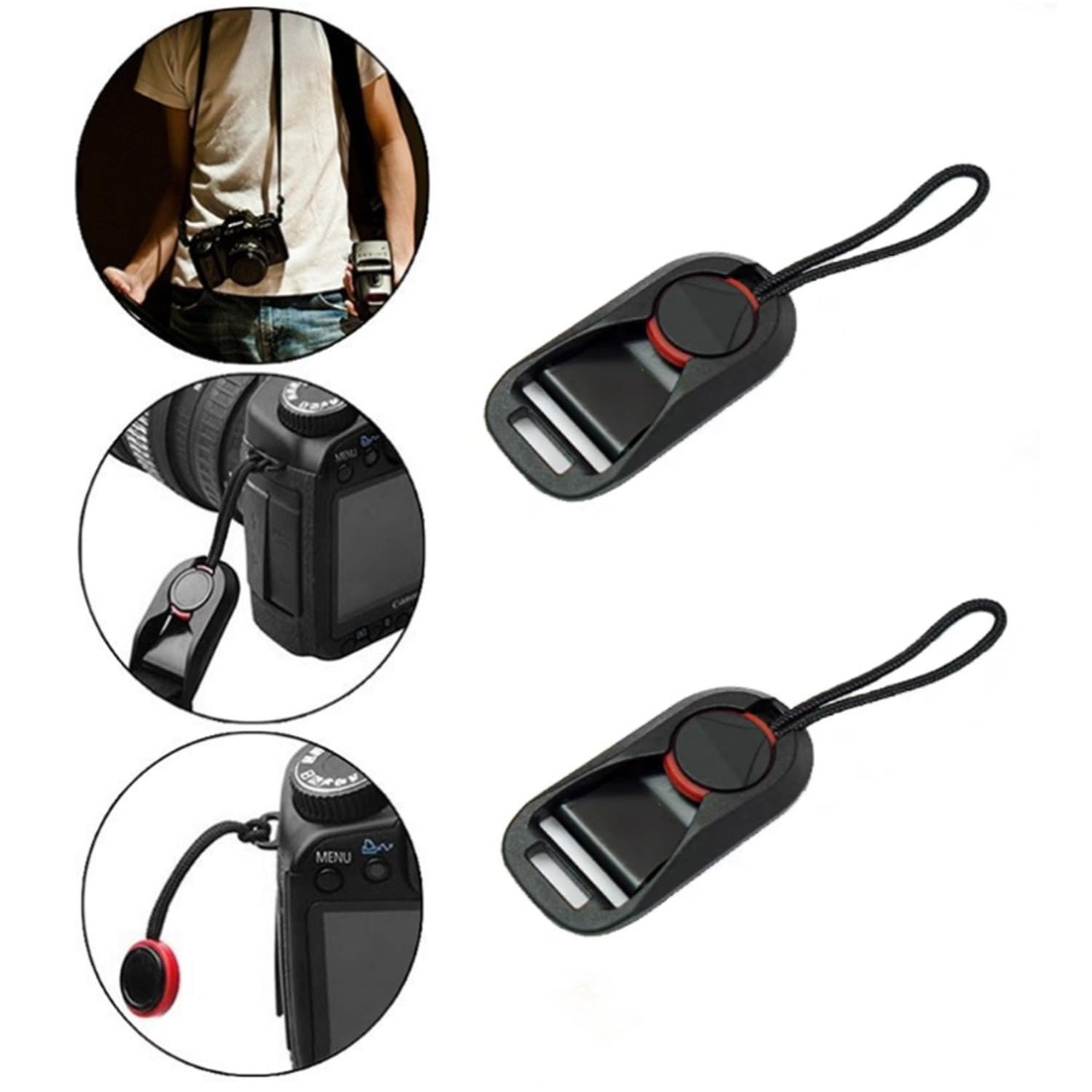4 adaptery do paska aparatu fotograficznego, pasek na ramię, szybkie zapięcie, adapter paska do aparatu, klamra aparatu, do lustrzanek i aparatów cyfrowych, 1, 1