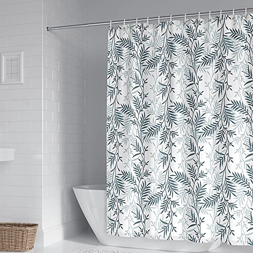 Rideau de douche 150x200 polyester anti moisissure vert blanc - 2