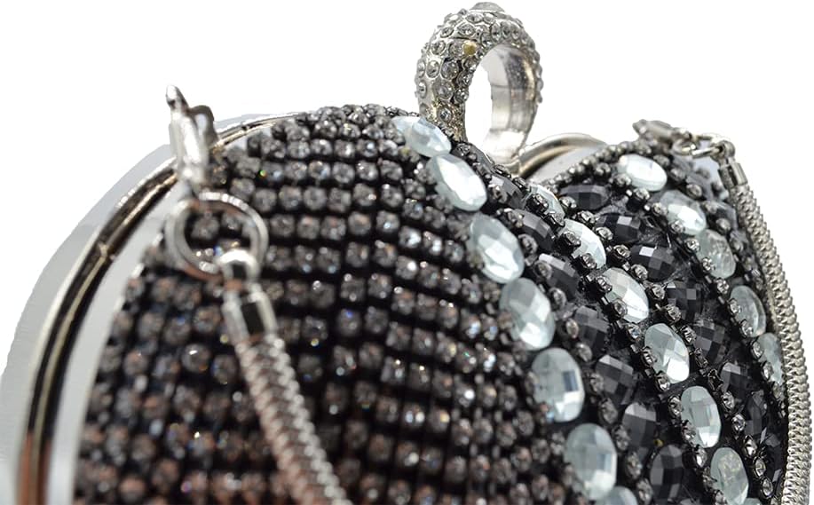 UMREN Women Luxury Heart Shape Tassel Evening Clutch Bag Rhinestones Wedding Party Purse Handbag | Luxury, Heart Shape, Tassel, Evening, Rhinestones, Wedding Party