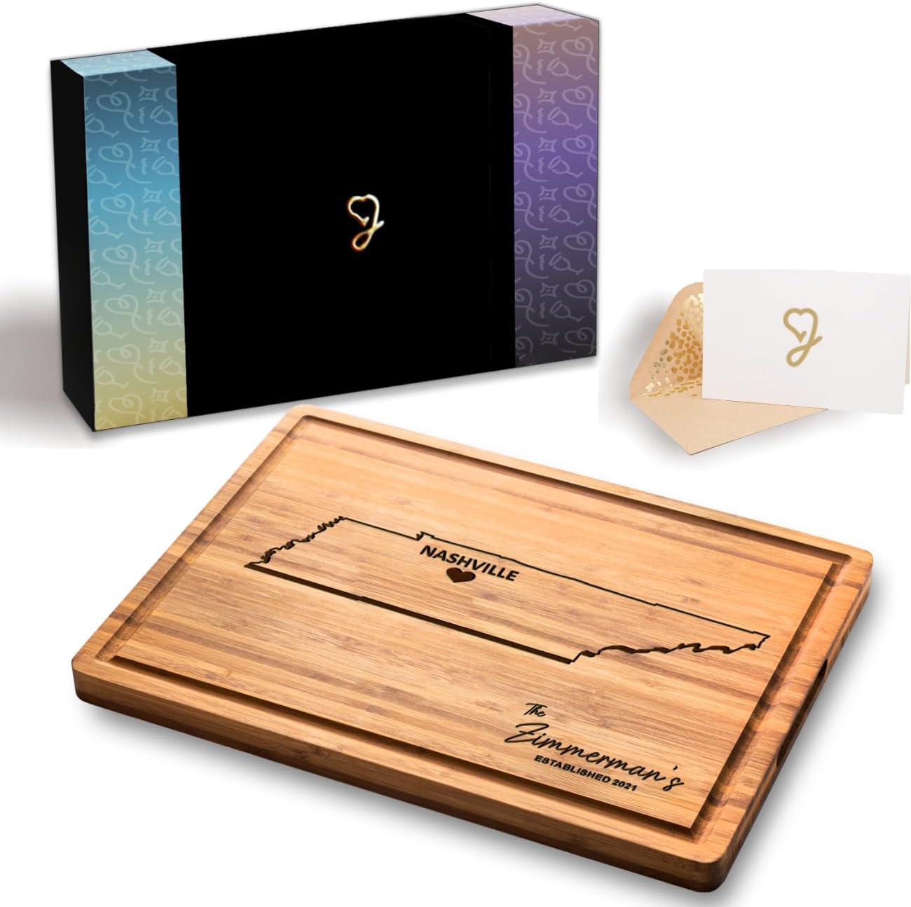 Tennessee Destination Cutting Board, Bamboo State Shaped Themed Gifts, Personalized Wooden States Charcuterie Board, Moving Away Gifts for Family