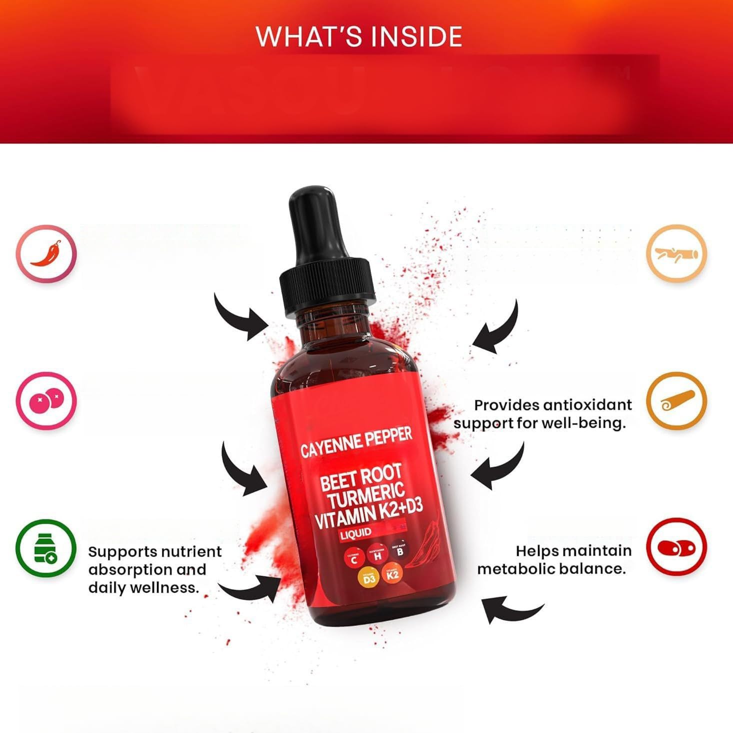Chili-Pfeffer-Extrakt-Komplex mit Weißdorn, Rote Bete und Curcumin, biologisch, vegan, gentechnikfrei, glutenfrei