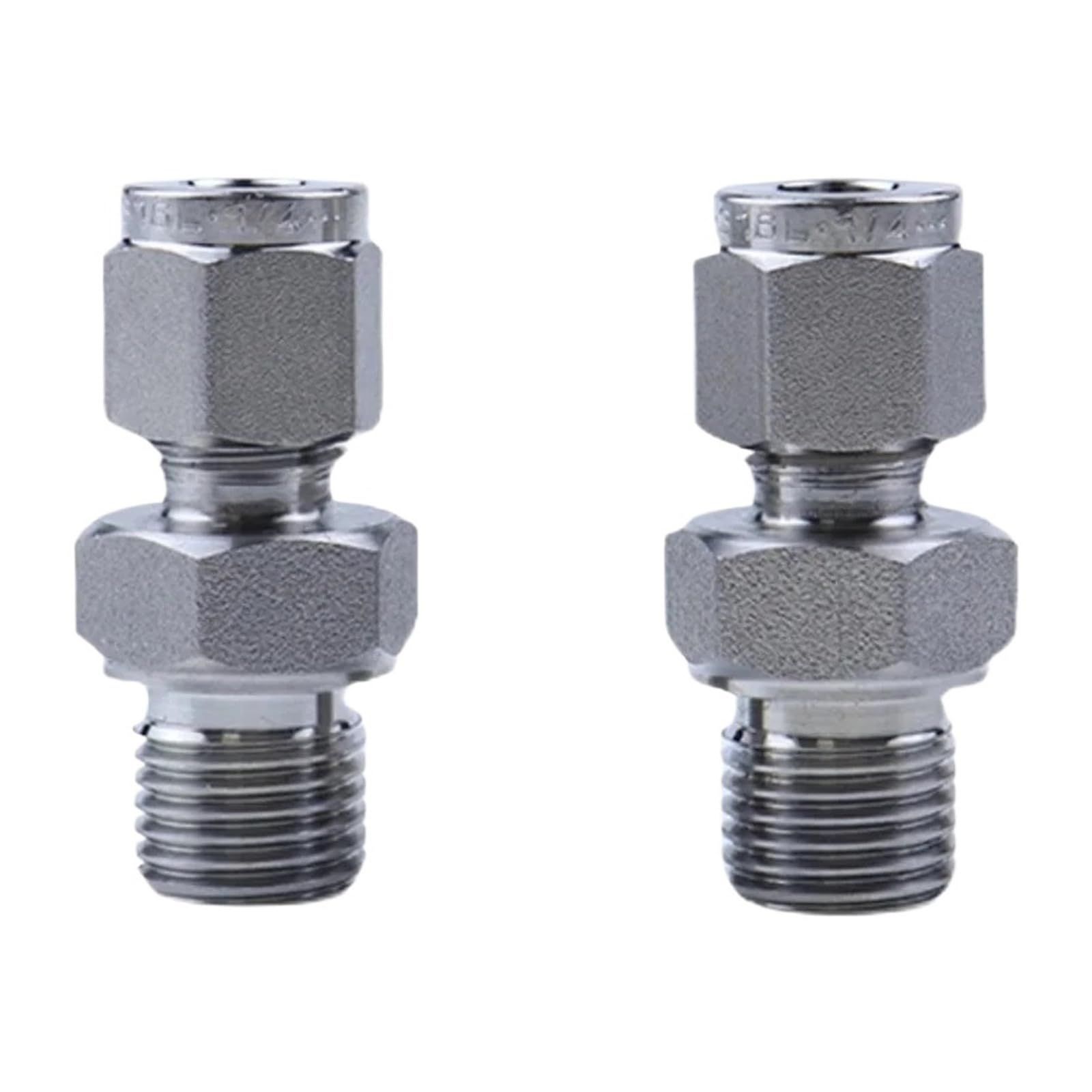 Raccord de compression mâle pour l'assemblage sécurisé des tubes inox 3/4"