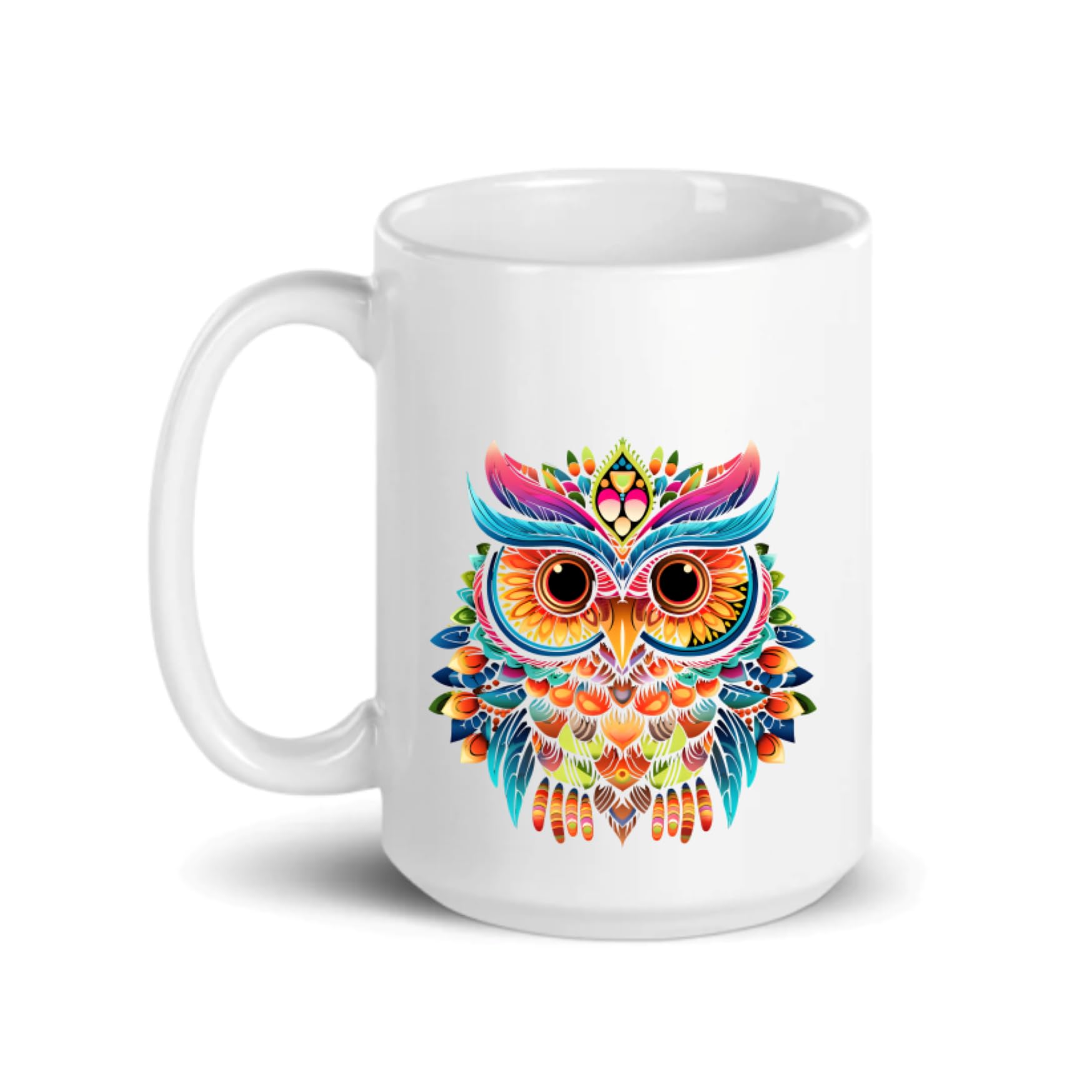 Owl Adorable 15 oz Ceramic Coffee Mug - Owl Themed Gift for Men and Women - (Style O1)