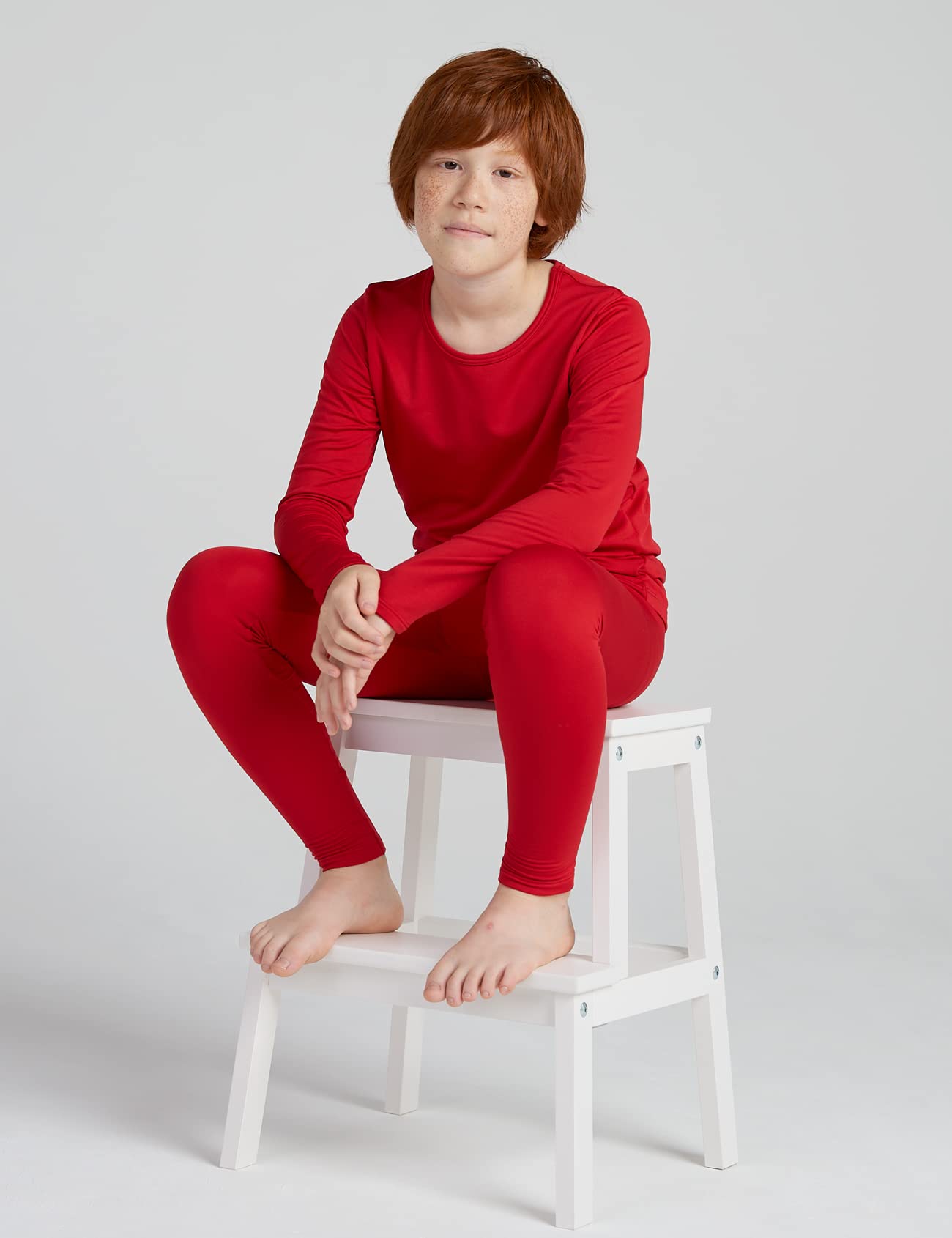 LAPASA Set Termico Intimo Bambino Caldo Leggero Strato Base Maglia a Maniche Lunghe e Pantaloni B03