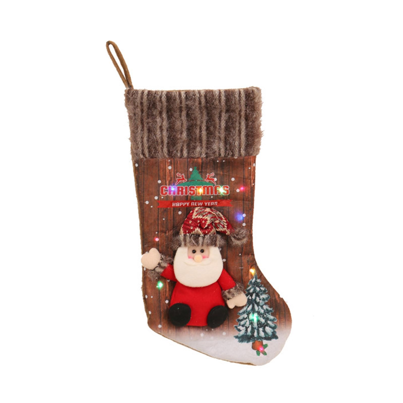 Tsophreniq LED Glowing Christmas Stockings Santa, Reindeer Gift Bags for Christmas Decorations Tree Ornaments Ornaments Festive Gift Bags Stockings