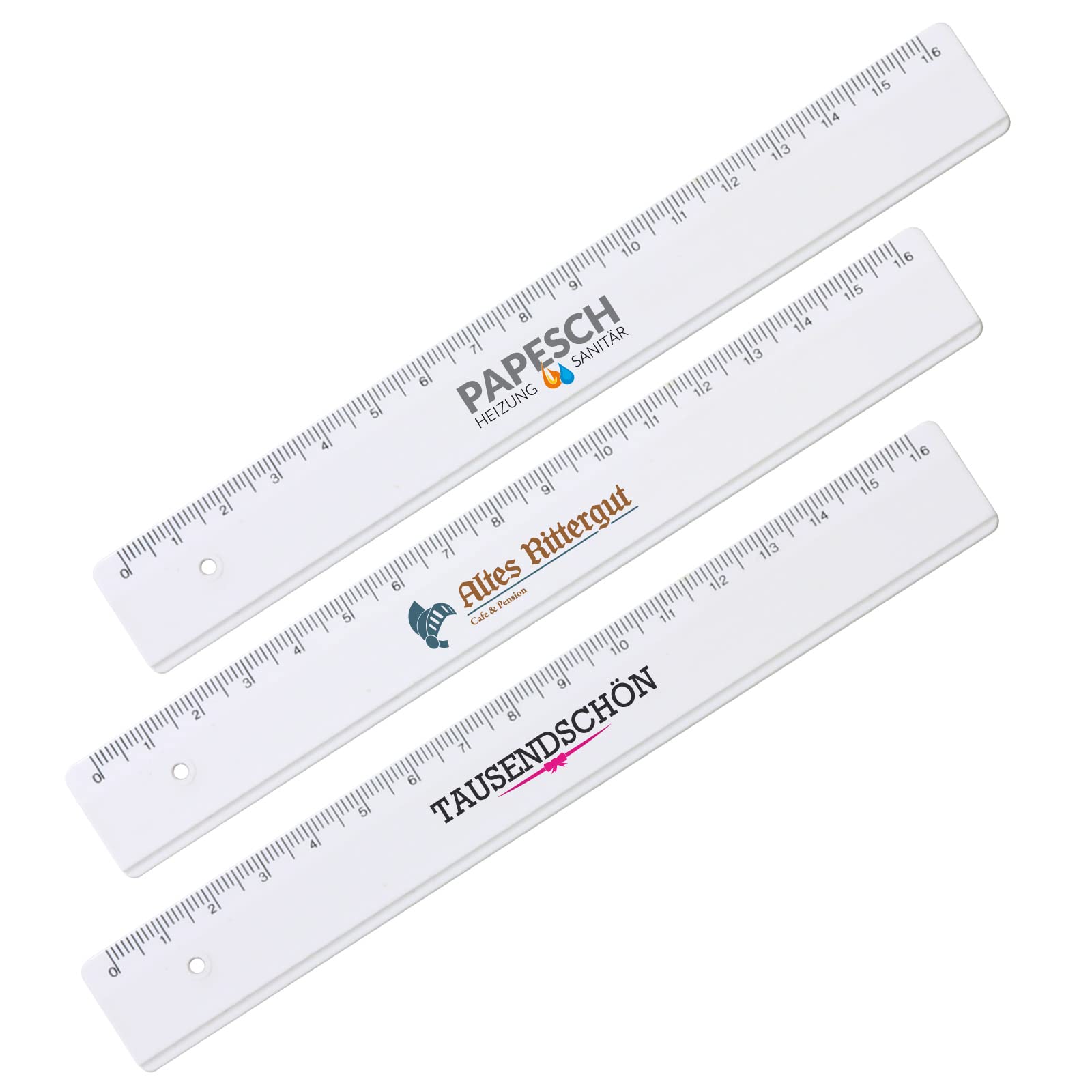 Lineal Schullineal 16 cm mit 4-farbigen Druck Werbung Logo (500)